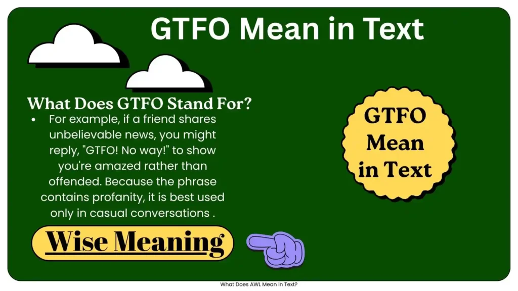 What Does GTFO Stand For