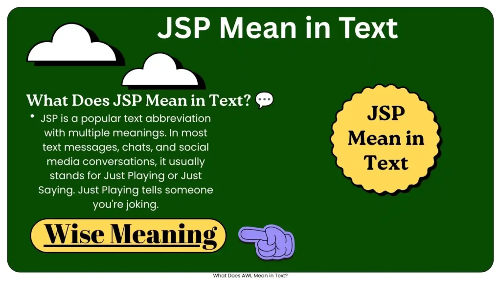 What Does JSP Mean in Text_ 💬