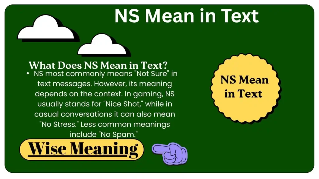 What Does NS Mean in Text