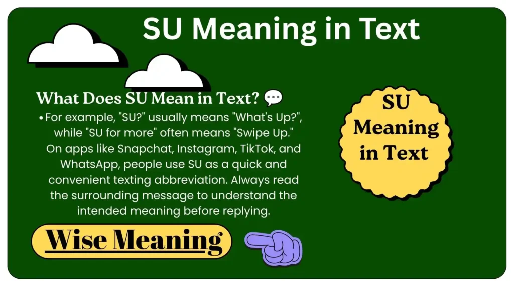 What Does SU Mean in Text_ 💬
