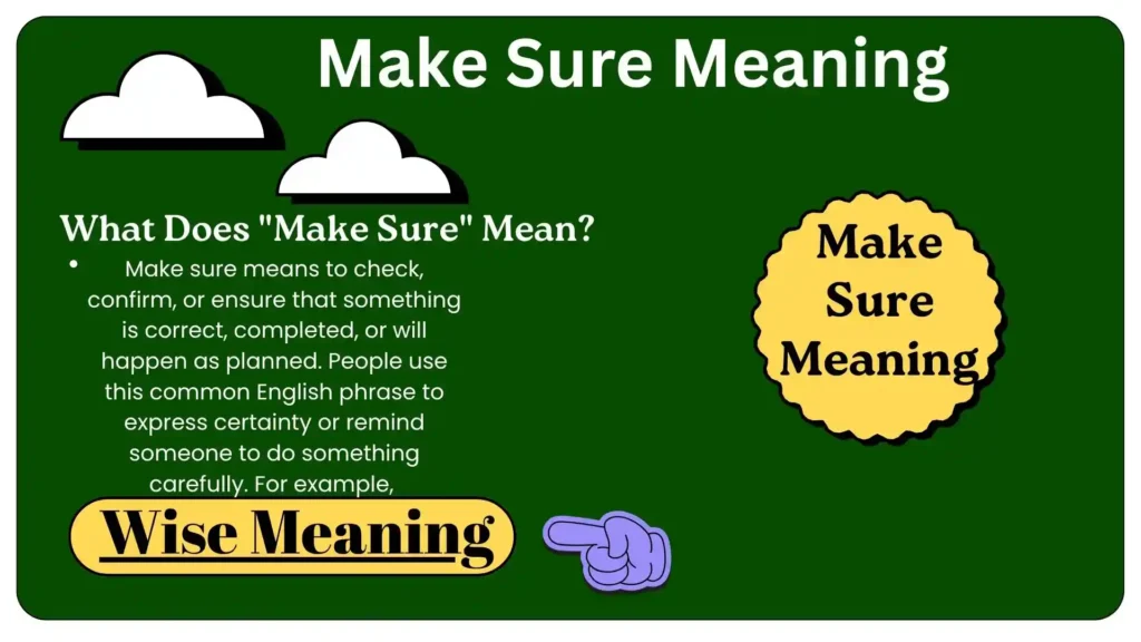What Does _Make Sure_ Mean