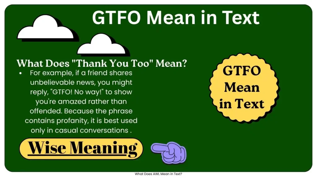 What Does _Thank You Too_ Mean
