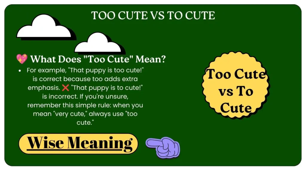 💖 What Does _Too Cute_ Mean