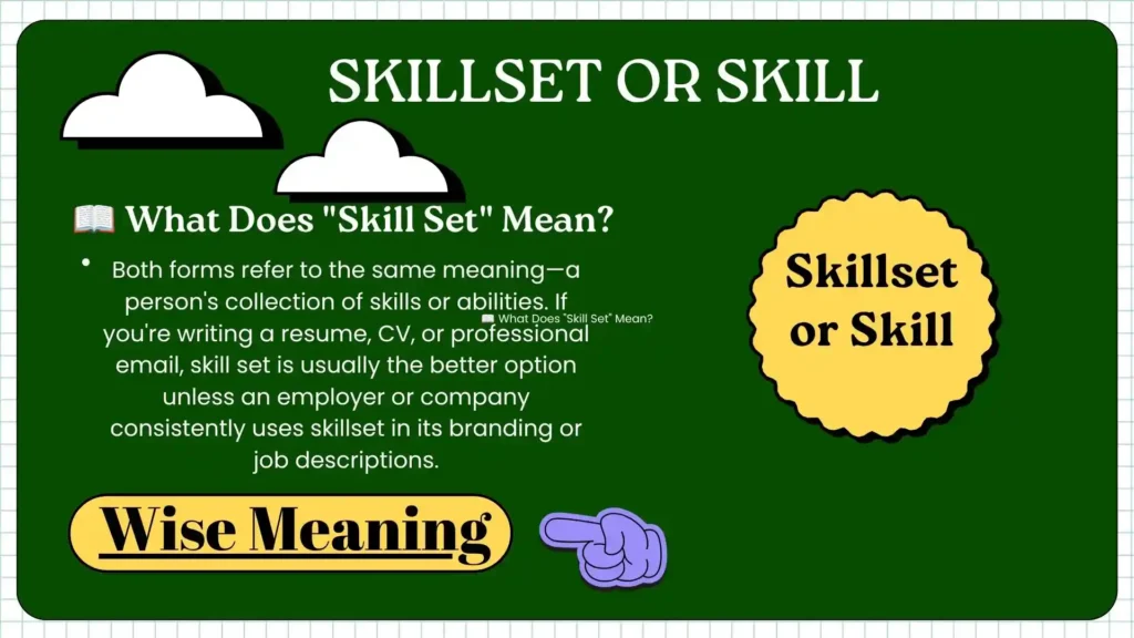 📖 What Does _Skill Set_ Mean