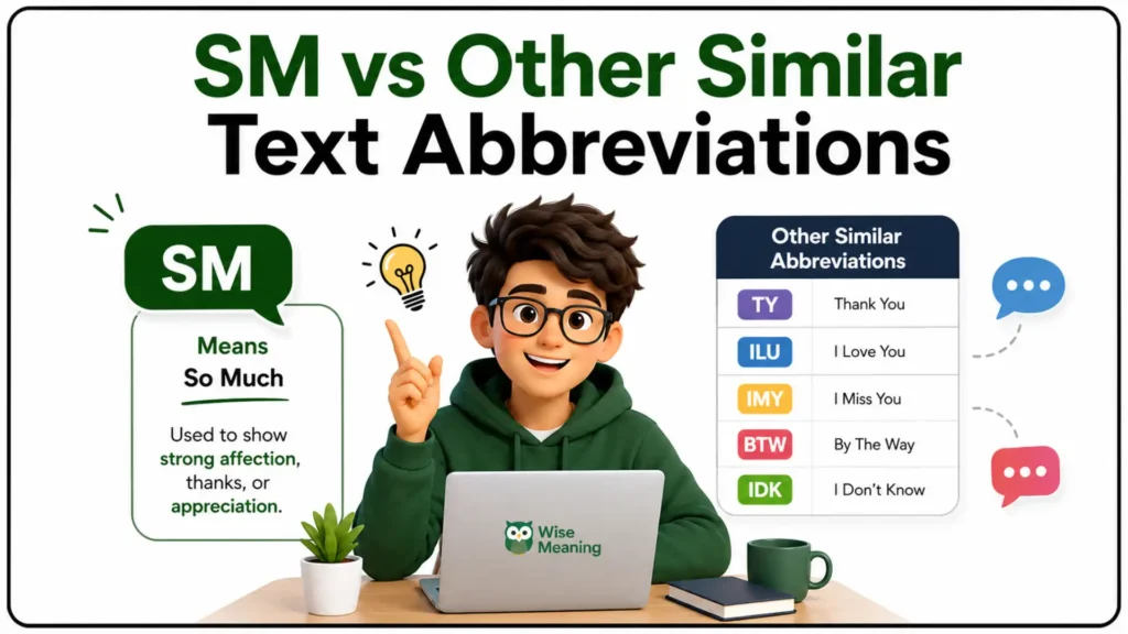 SM vs Other Similar Text Abbreviations