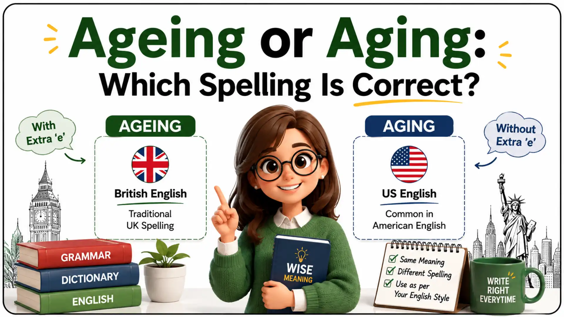 Ageing or Aging_ Which Is Correct in British and US English