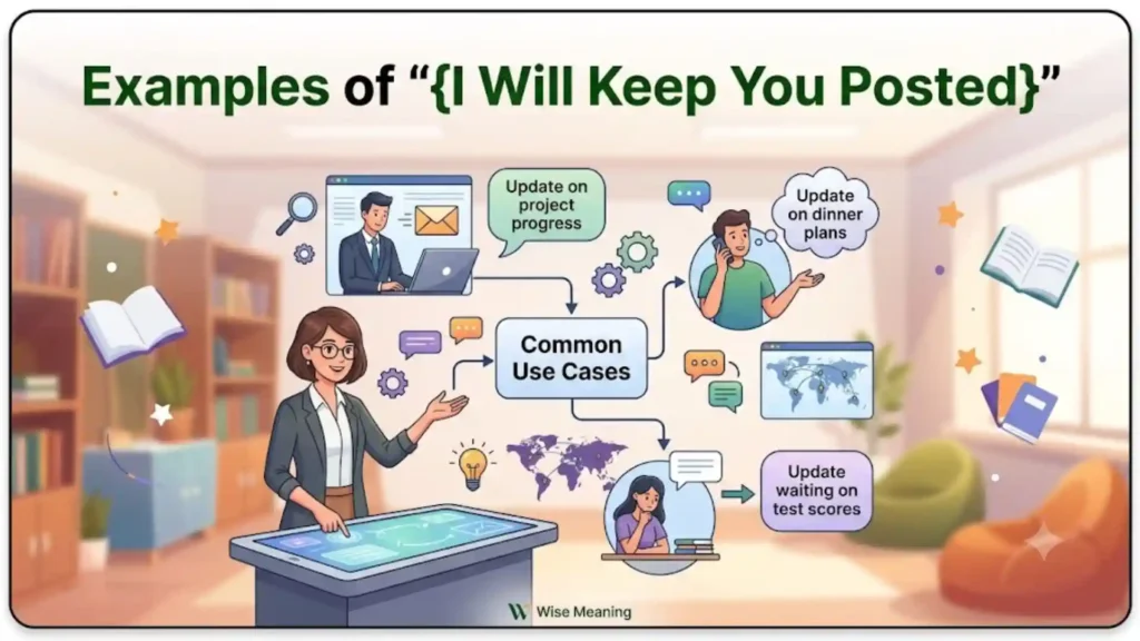 Examples of _I Will Keep You Posted