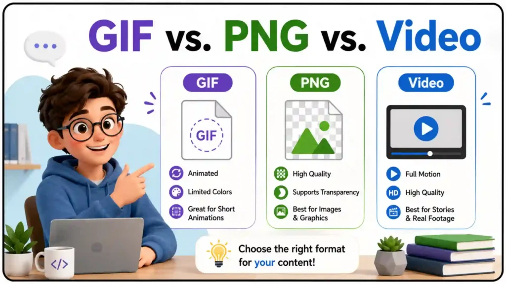 GIF vs. PNG vs. Video