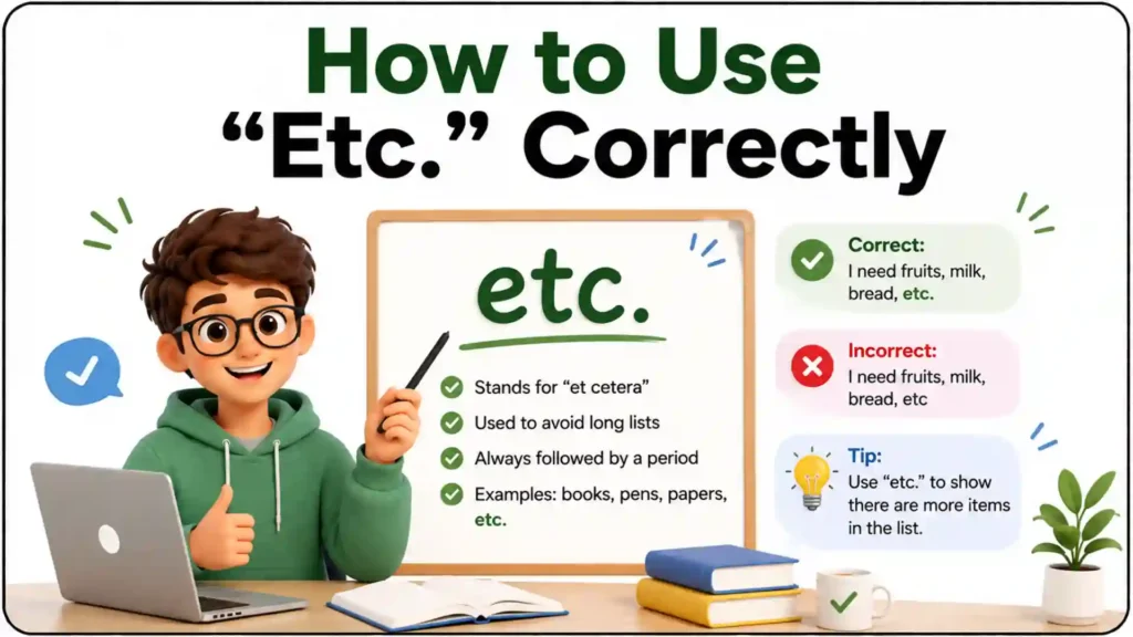 How to Use “Etc.” Correctly