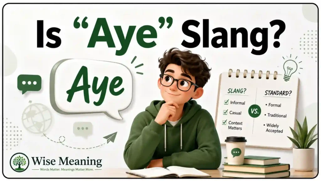 Is “Aye” Slang