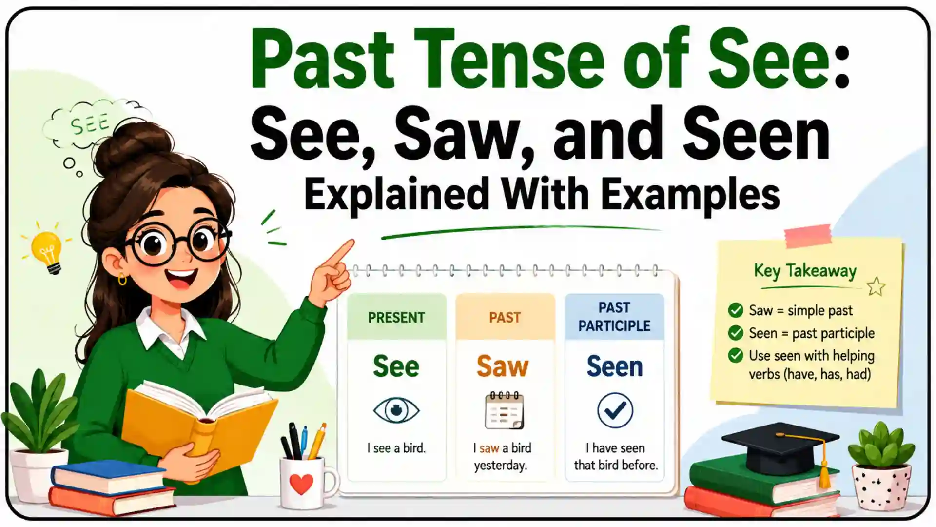Past Tense of See_ See, Saw, and Seen Explained With Examples