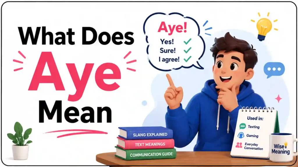 What Does Aye Mean