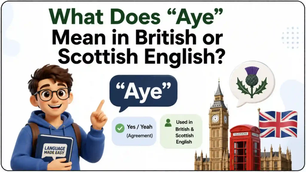 What Does “Aye” Mean in British or Scottish English