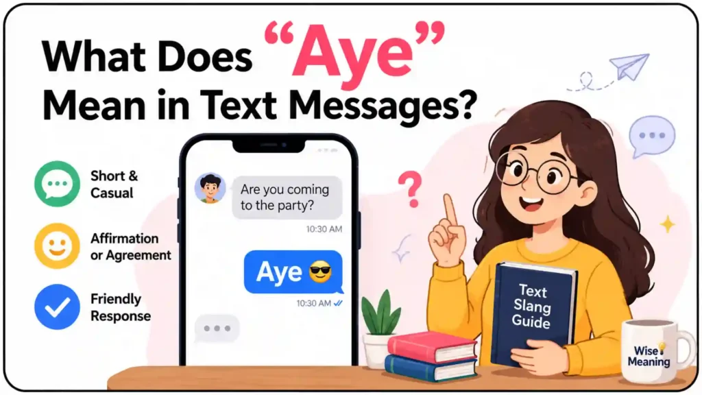 What Does “Aye” Mean in Text Messages