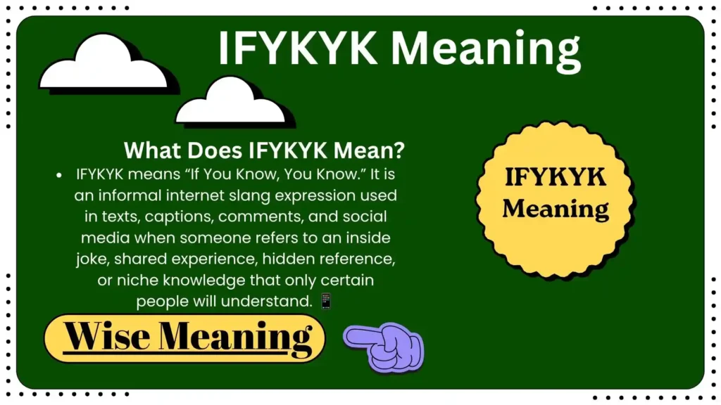 What Does IFYKYK Mean