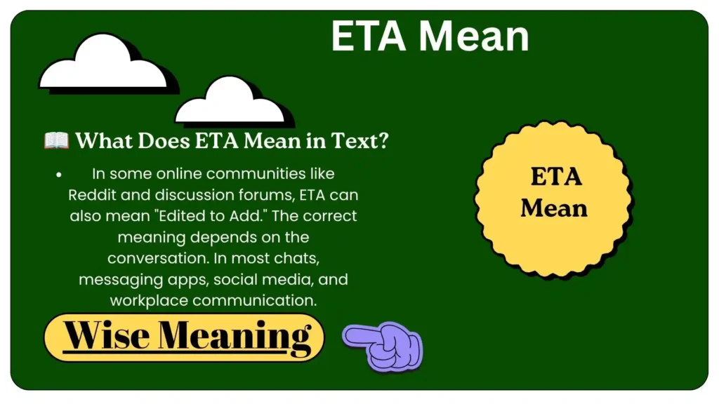 📖 What Does ETA Mean in Text