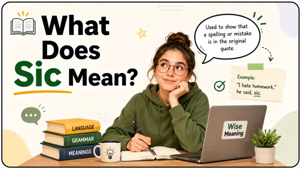 📖 What Does Sic Mean