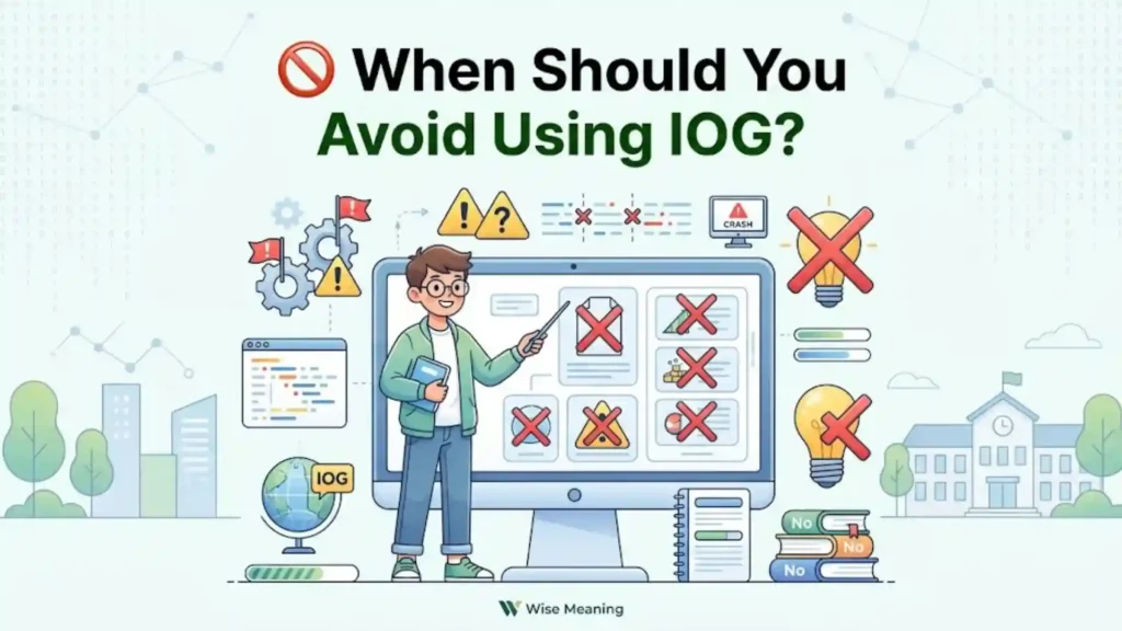 🚫 When Should You Avoid Using IOG