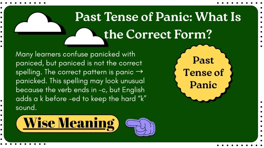 Past Tense of Panic_ What Is the Correct Form