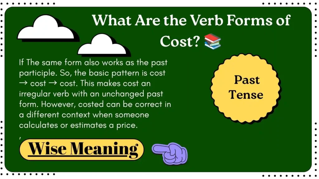 What Are the Verb Forms of Cost_ 📚