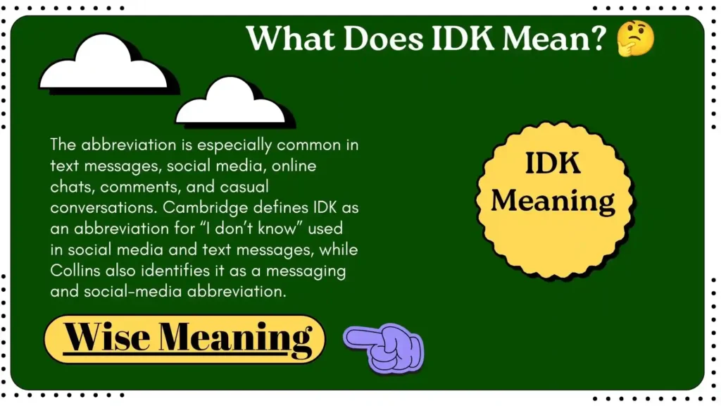 What Does IDK Mean_ 🤔