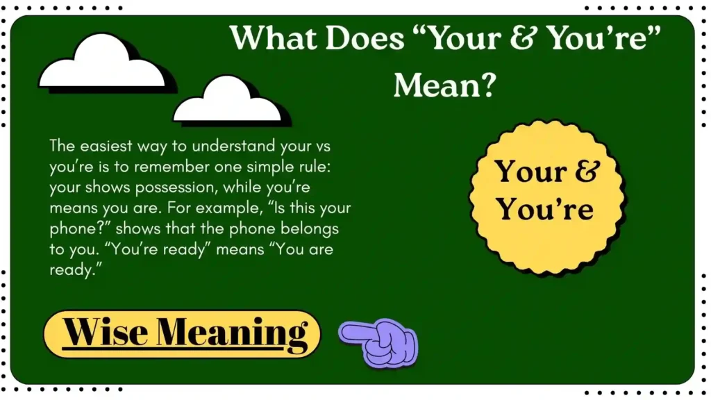 What Does “Your & You’re” Mean