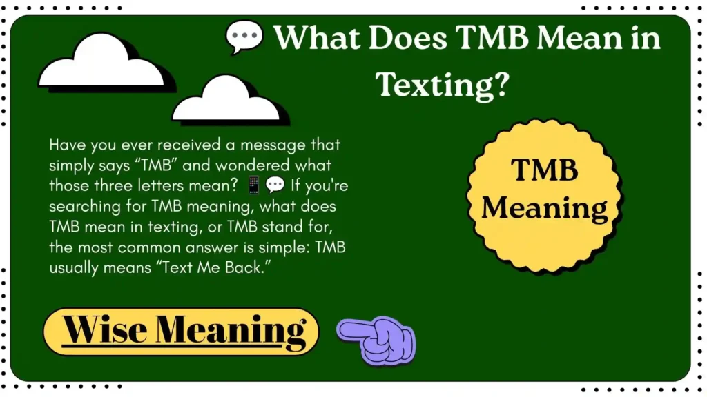 💬 What Does TMB Mean in Texting