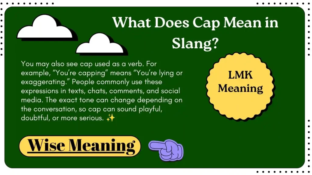 What Does Cap Mean in Slang