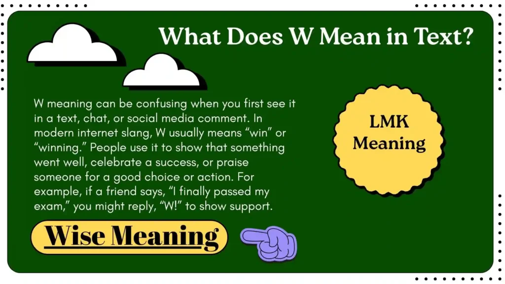 What Does W Mean in Text
